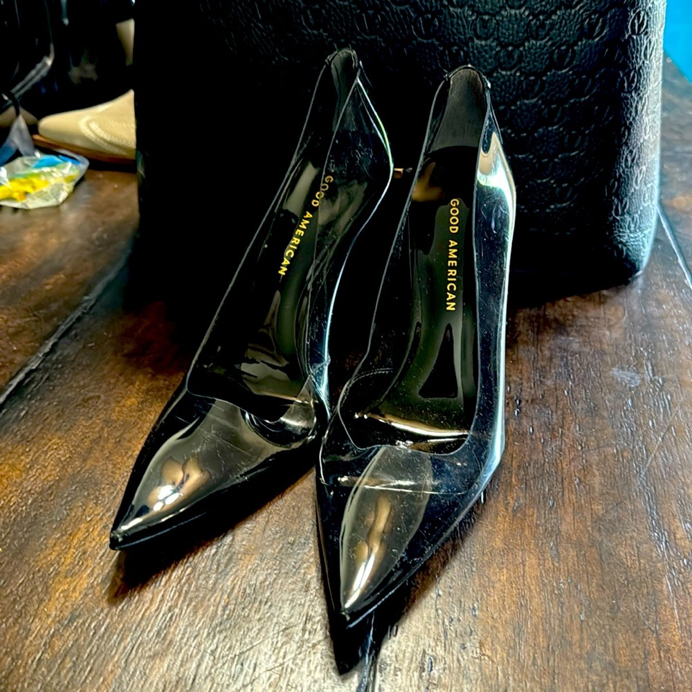 clear almost smoky grey, sexy shoe